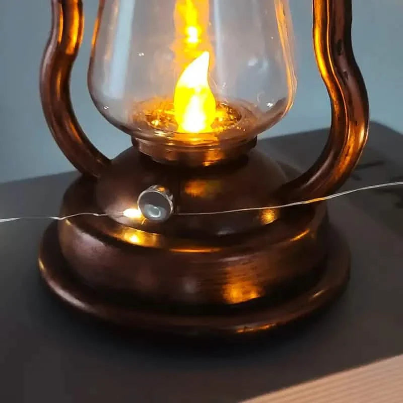 Retro Kerosene Lamp LED Horse Lantern Outdoor