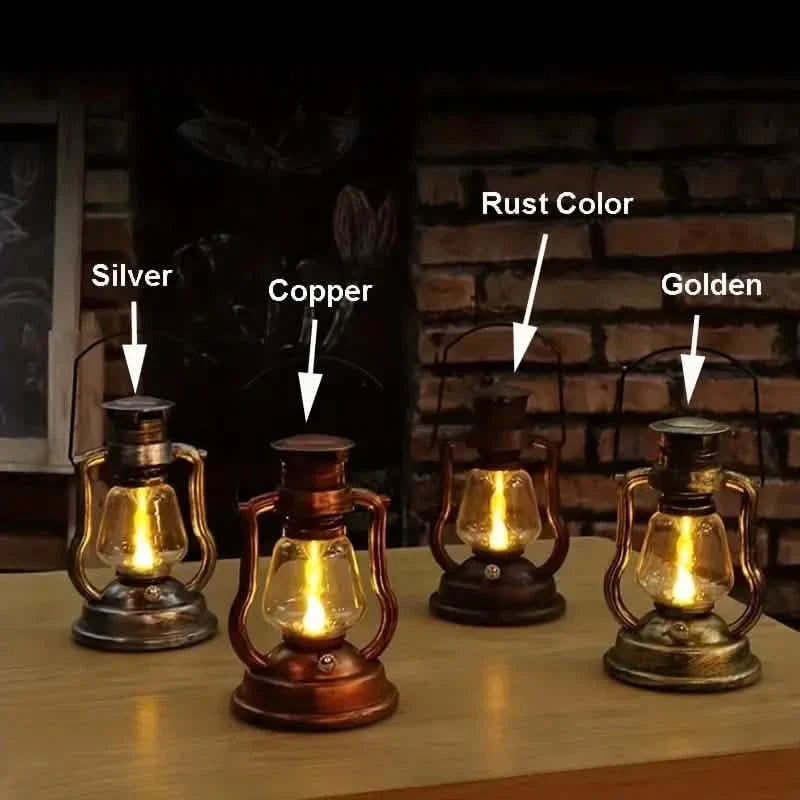 Retro Kerosene Lamp LED Horse Lantern Outdoor