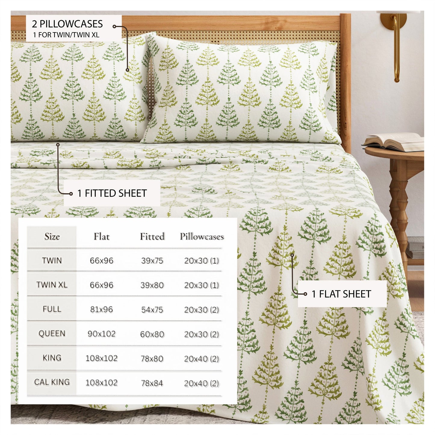 Turkish Cotton Flannel Sheet Set - Elevated Holiday Collection