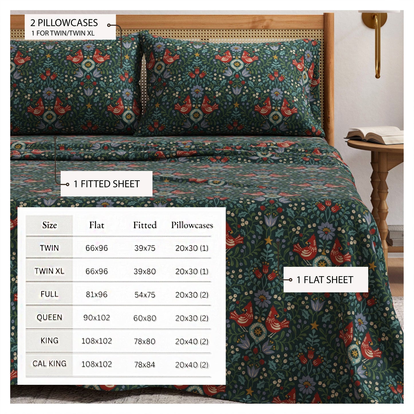 Turkish Cotton Flannel Sheet Set - Elevated Holiday Collection